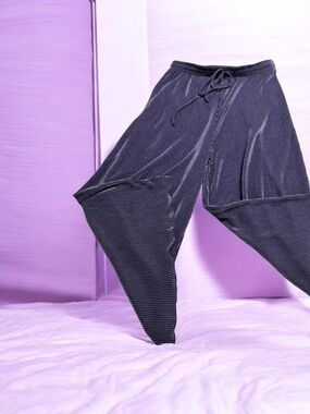 Womens Purple Wide Leg Cropped Palazzo Pants Size XL By Zig Zag EUC!